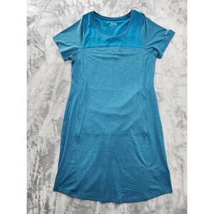 Columbia Dress Womens S Blue Freezer Coil T-Shirt Dress Casual Athleisure Sporty
